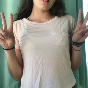 YOSEMITE Light pink brandy tee